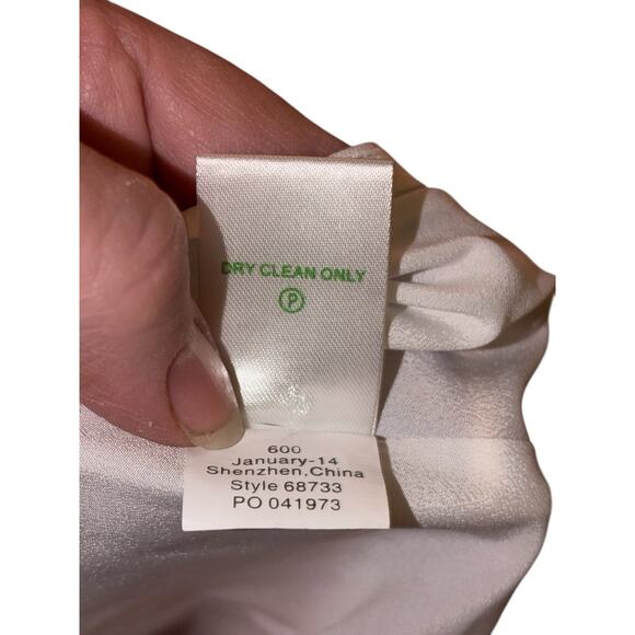 Lilly Pulitzer Kailey Pink & White Iridescent Chiffon Halter Dress Size 12 fun - Picture 13 of 14